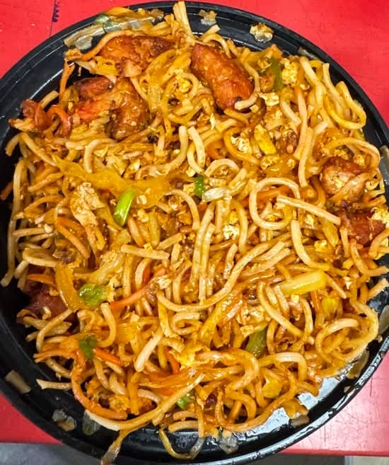 Street Style Paneer Hakka Noodles.